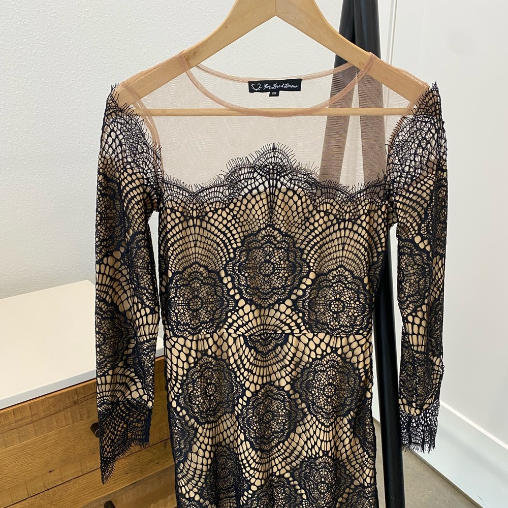For Love & Lemons-Black Lace Dress - Picture 4 of 11